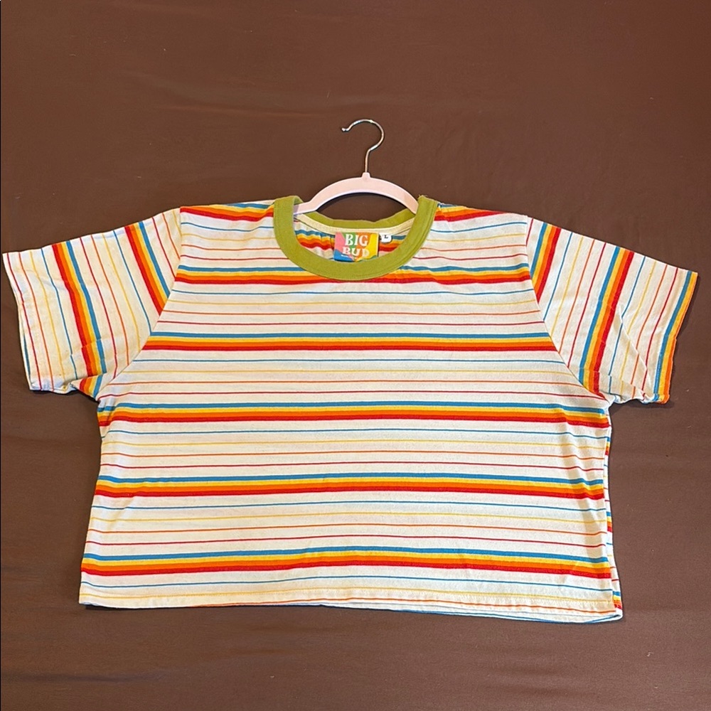 Big Bud Press Multicolor Striped Short Sleeve Tee